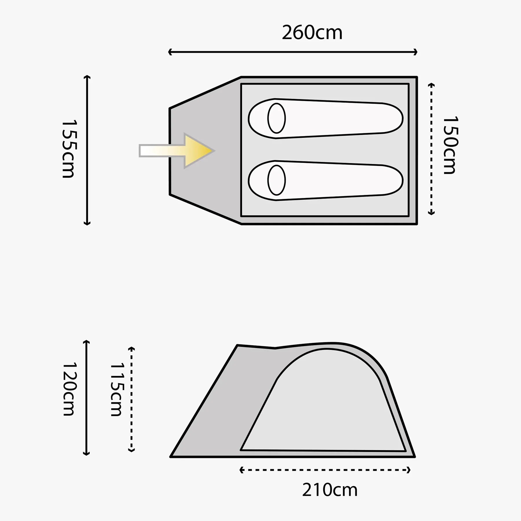 Highlander Juniper 2 Man Dome Tent - Wylies Outdoor World