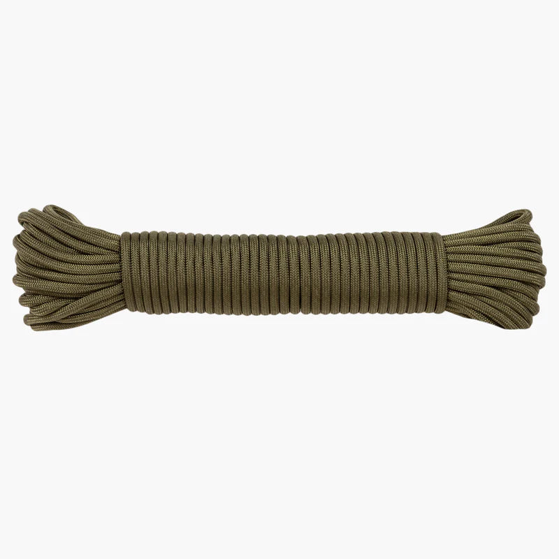 Highlander Paracord  Olive  - 4mm x 15 m - Wylies Outdoor World