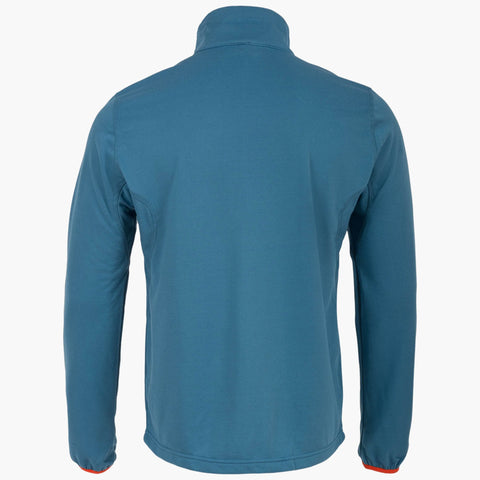 Hirta Grid Fleece from Wylie's Outdoor World Back View Steel Blue