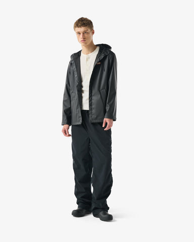 Unisex Black Downpour Izzy PU Hooded Jacket
