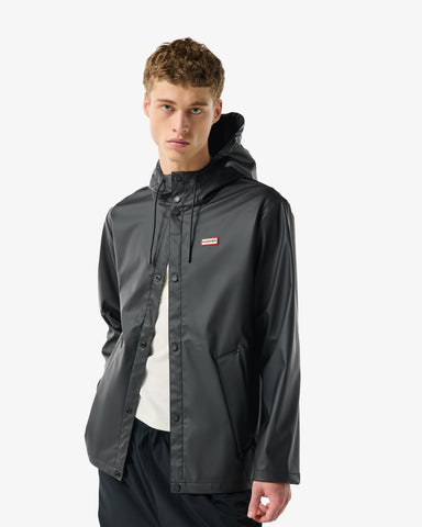 Unisex Black Downpour Izzy PU Hooded Jacket