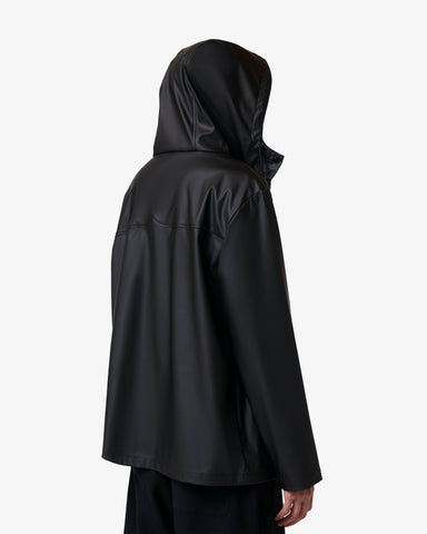 Unisex Black Downpour Izzy PU Hooded Jacket
