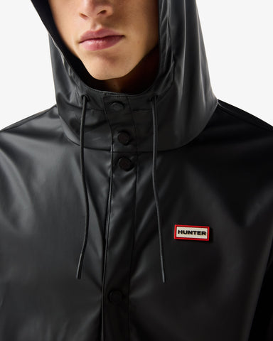 Unisex Black Downpour Izzy PU Hooded Jacket