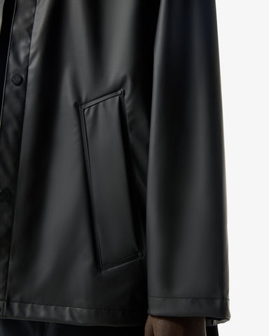 Unisex Black Downpour Izzy PU Hooded Jacket