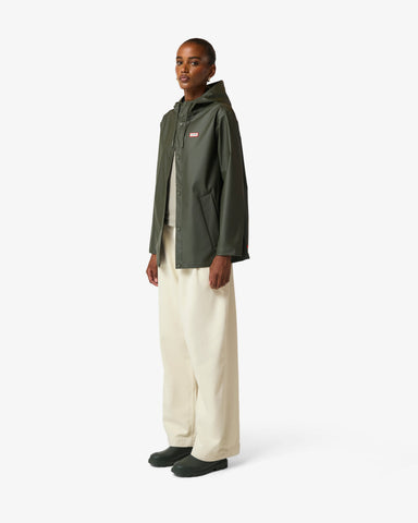 Unisex Kambaba Green Downpour Izzy PU Hooded Jacket