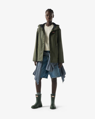 Unisex Kambaba Green Downpour Izzy PU Hooded Jacket