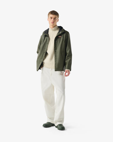 Unisex Kambaba Green Downpour Izzy PU Hooded Jacket