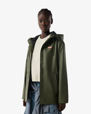 Unisex Kambaba Green Downpour Izzy PU Hooded Jacket