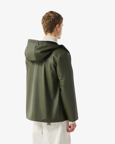 Unisex Kambaba Green Downpour Izzy PU Hooded Jacket