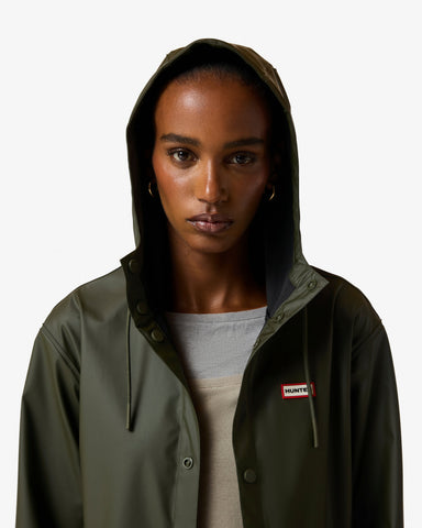 Unisex Kambaba Green Downpour Izzy PU Hooded Jacket