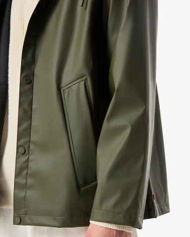 Unisex Kambaba Green Downpour Izzy PU Hooded Jacket