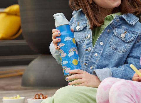 Klean Kanteen 355ml Classic Kid's Insulated Water Bottle with Flip Seal Sport Cap