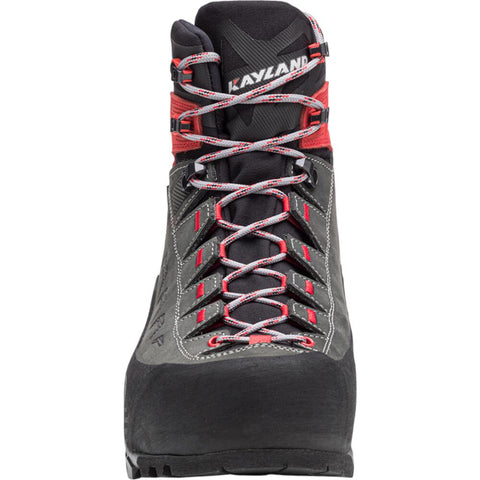 Kayland Stellar Nubuk GTX mountaineering boot with red accents and durable nubuck upper design.