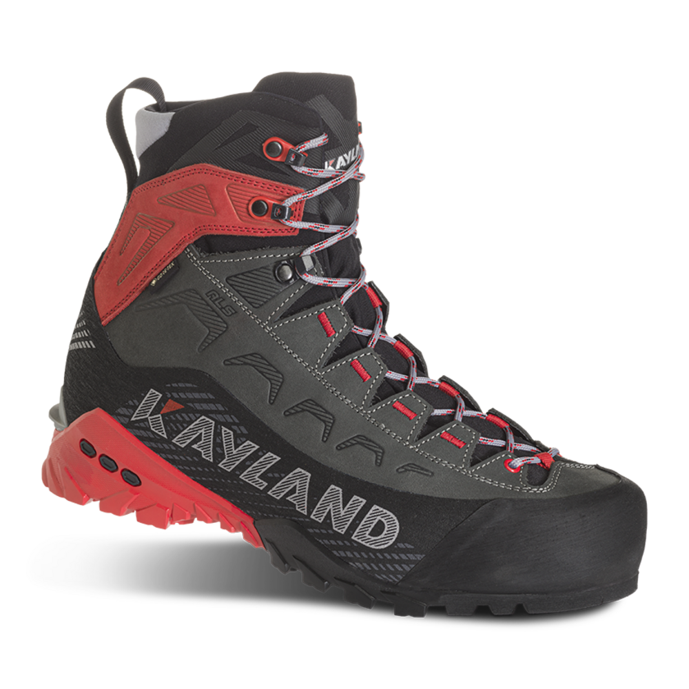 Kayland Stellar Nubuck GTX mountaineering boots featuring Nubuck upper and Gore-Tex for protection and comfort.