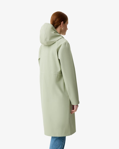 Women's Desert Sage Melissa PU Long Windbreaker