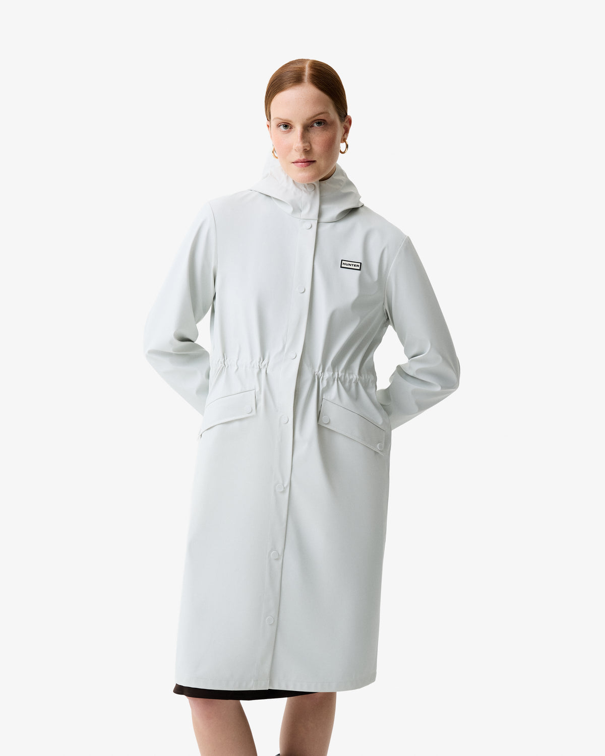 Women's Dawn Blue Melissa PU Long Windbreaker