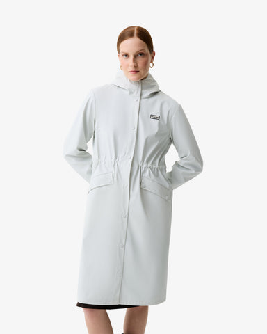 Women's Dawn Blue Melissa PU Long Windbreaker