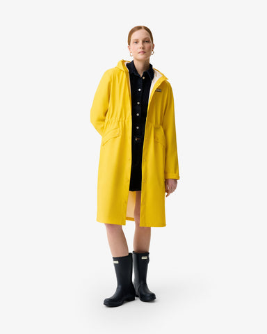 Women's Daffodil Melissa PU Long Windbreaker