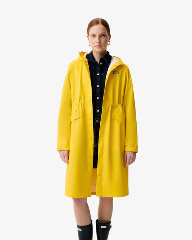 Women's Daffodil Melissa PU Long Windbreaker