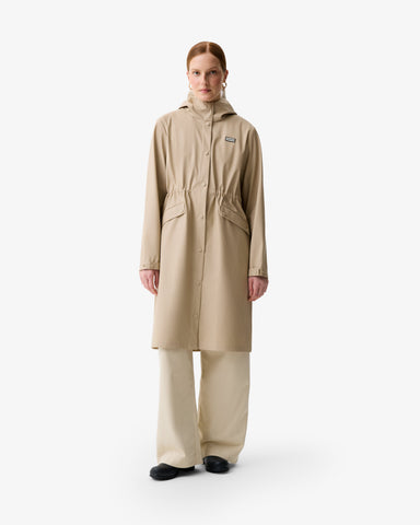Women's Hummus Melissa PU Long Windbreaker