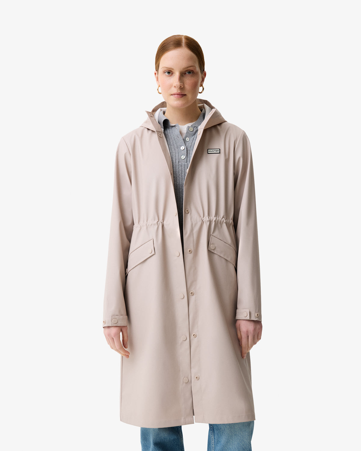 Women's Mushroom Melissa PU Long Windbreaker