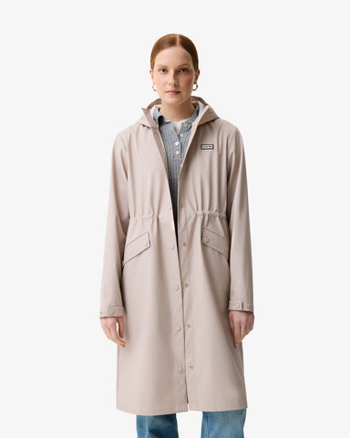 Women's Mushroom Melissa PU Long Windbreaker