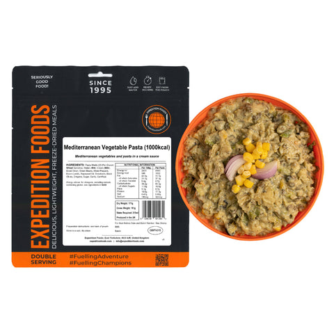 Expedition Foods Mediterranean Vegetable Pasta | Freeze-Dried Meal