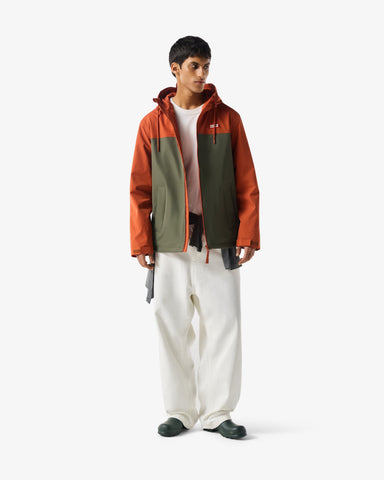 Men's Burnt Brick Originals Colour Block Waterproof Jacket