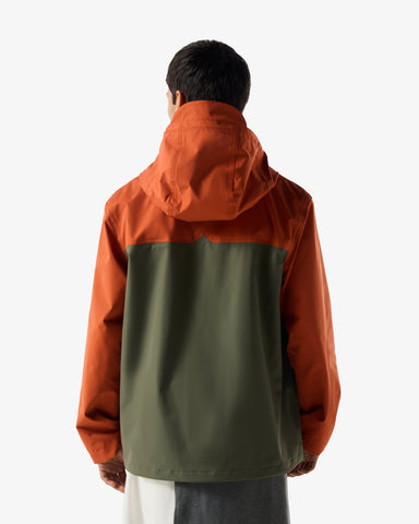 Men's Burnt Brick Originals Colour Block Waterproof Jacket