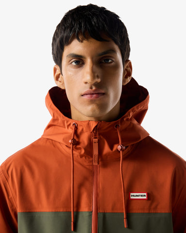 Men's Burnt Brick Originals Colour Block Waterproof Jacket