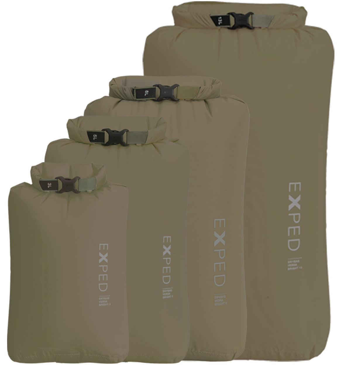 Exped Drybag Versa Bright (3-13L) Set - Olive