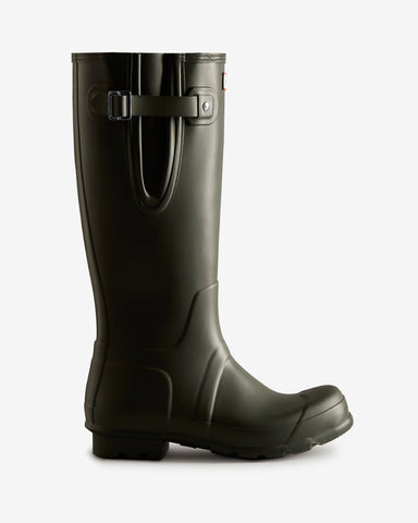 Men's Dark Olive Tall Side Adjustable Wellington Boot