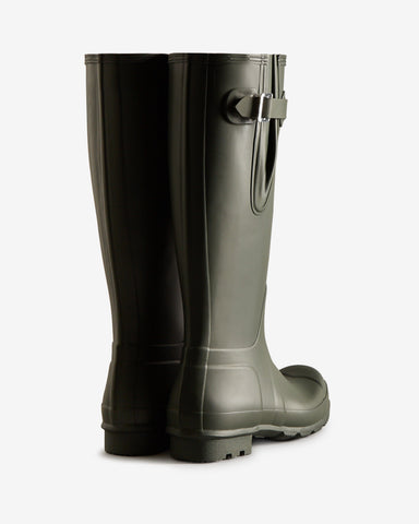 Men's Dark Olive Tall Side Adjustable Wellington Boot