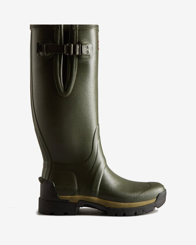 Men's Dark Olive Balmoral Adjustable 3mm Neoprene Wellington Boot