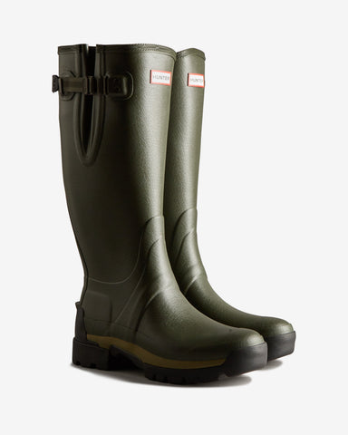 Men's Dark Olive Balmoral Adjustable 3mm Neoprene Wellington Boot