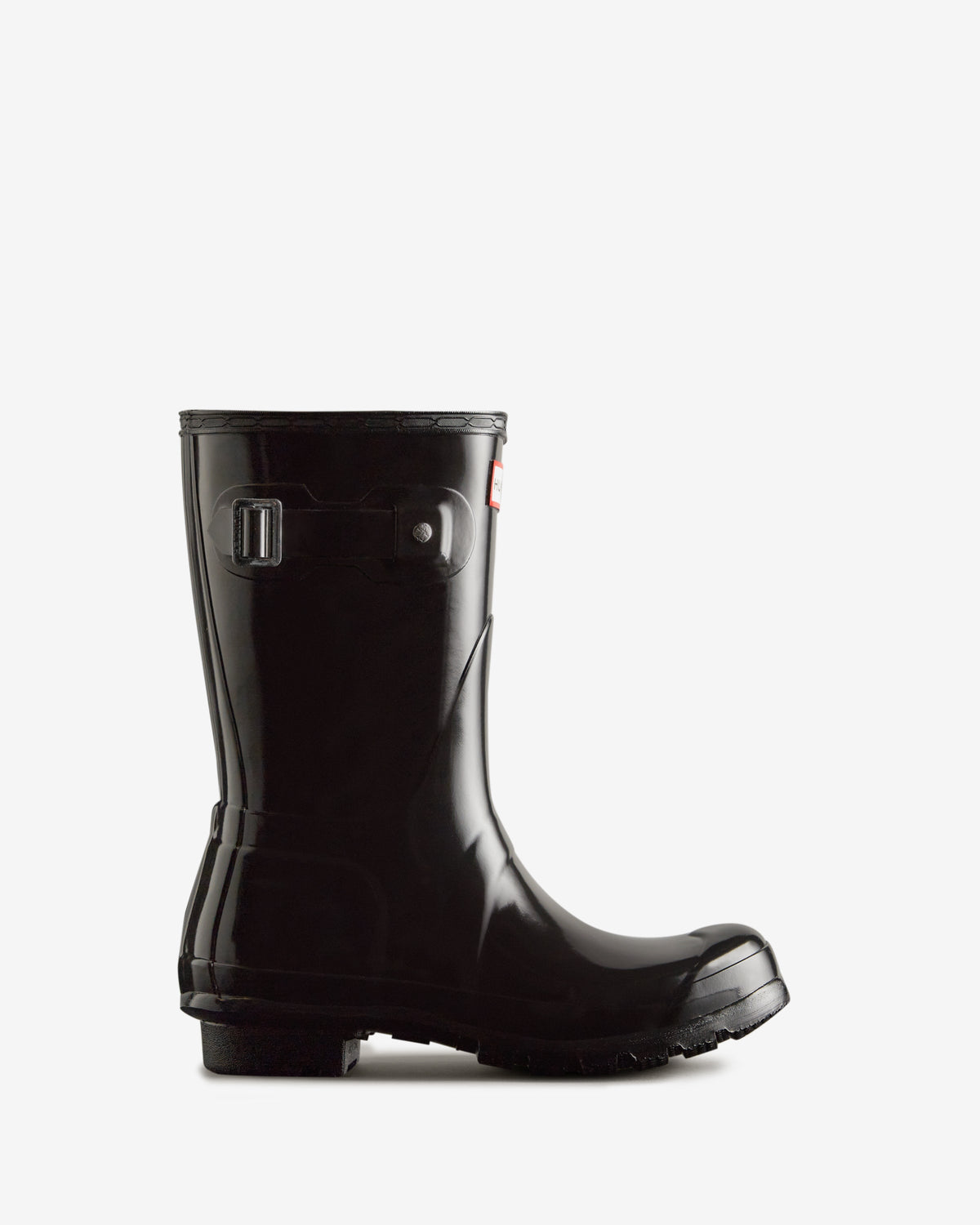 Women's Black Original Short Gloss Wellington Boot