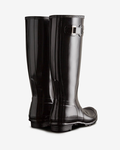 Women's Black Original Tall Gloss Wellington Boot