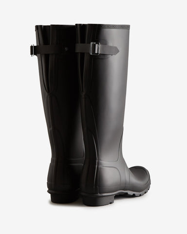 Women's Black Tall Back Adjustable Wellington Boot