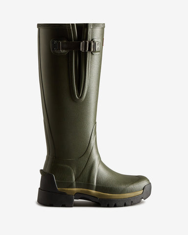 Women's Dark Olive Balmoral Adjustable 3mm Neoprene Wellington Boot