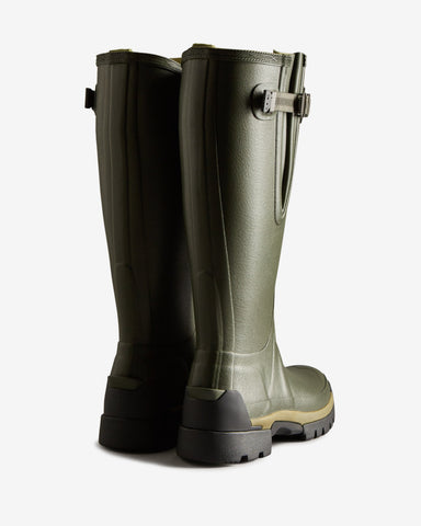 Women's Dark Olive Balmoral Adjustable 3mm Neoprene Wellington Boot