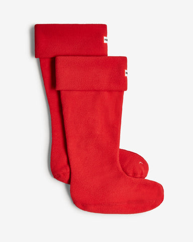 Military Red Recycled Fleece Cuff Tall Boot Socks