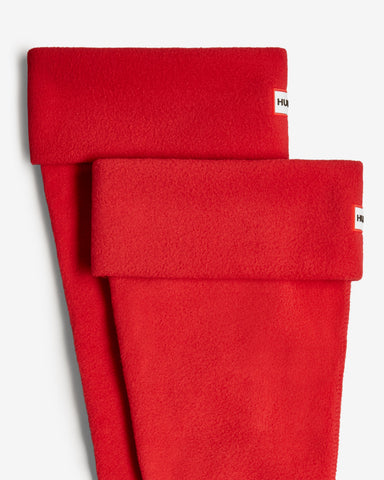 Military Red Recycled Fleece Cuff Tall Boot Socks