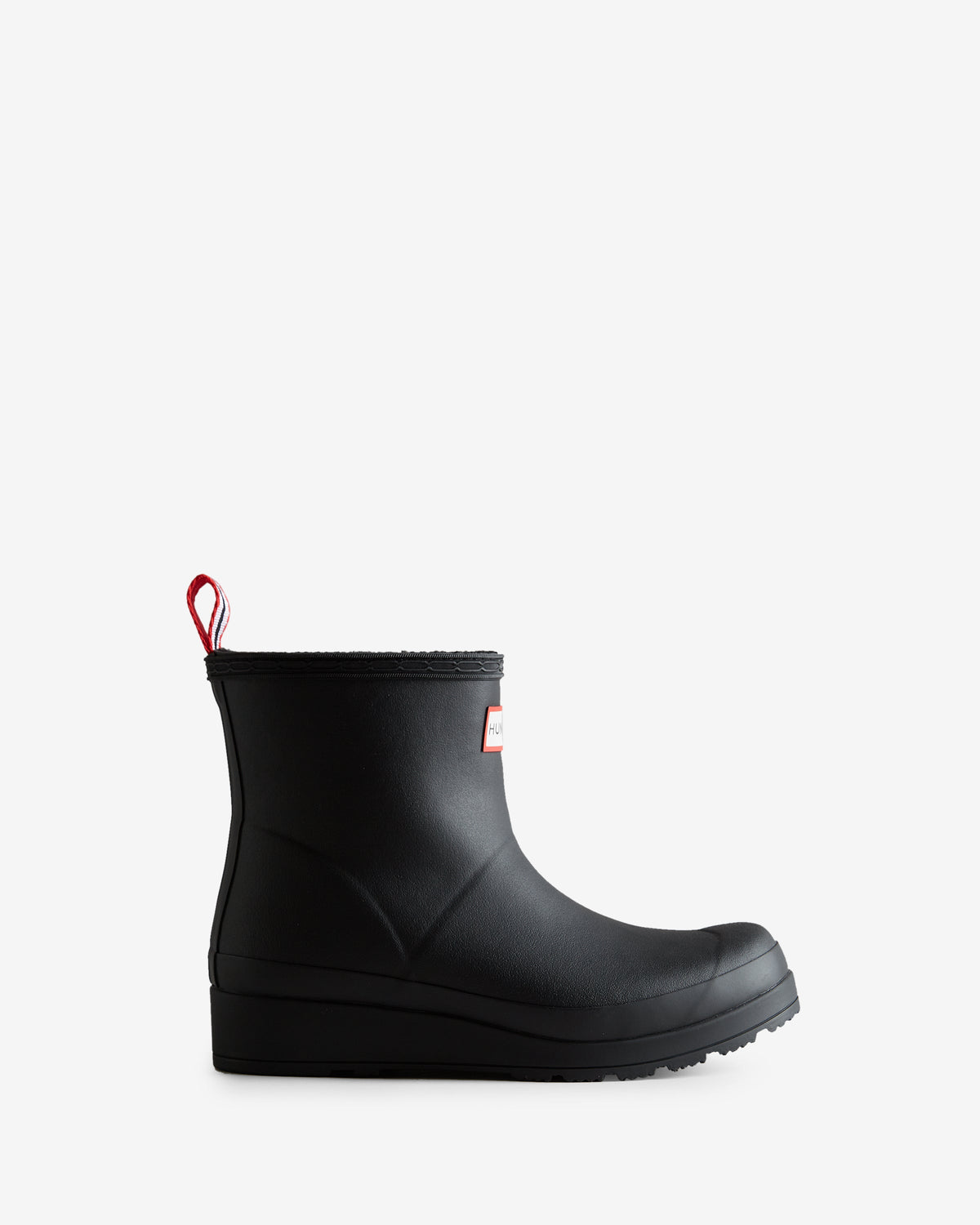 Women's Black Play Shearling Insulated Short Wellington Boot