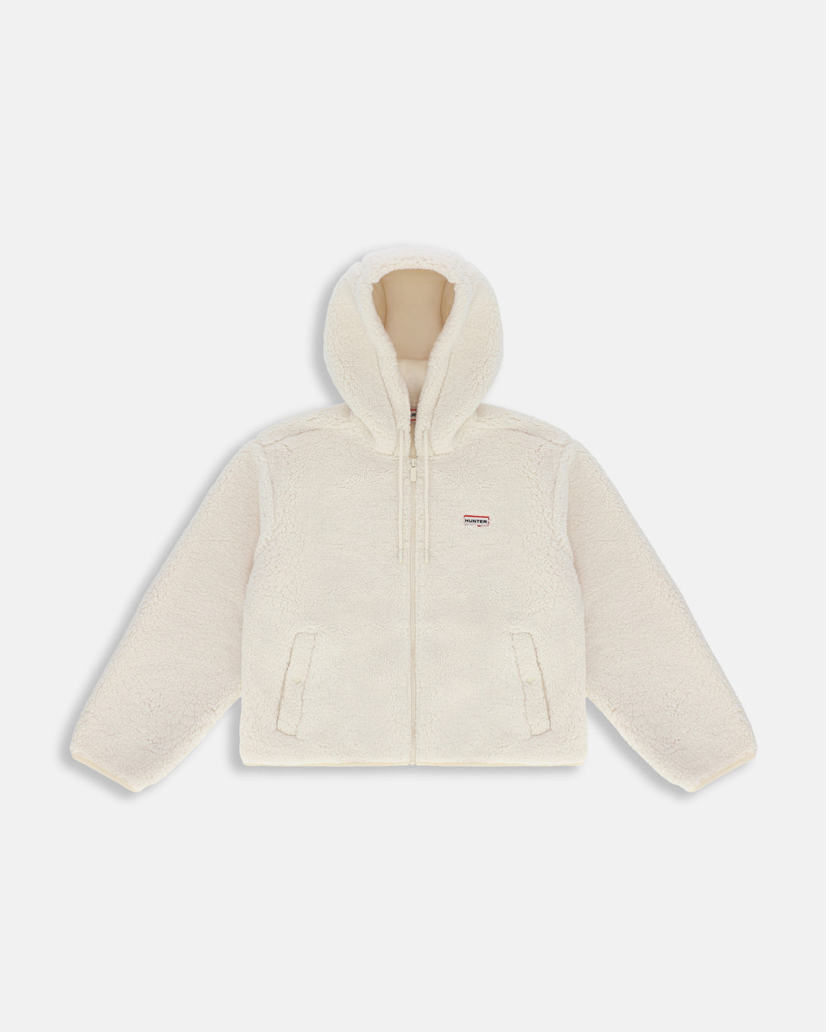 Hunter Boots Women's Antique White Bonelle Borg Fleece Hoodie