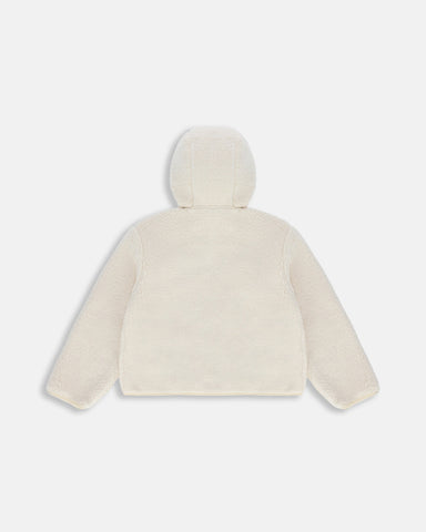 Women's Antique White Bonelle Borg Fleece Hoodie