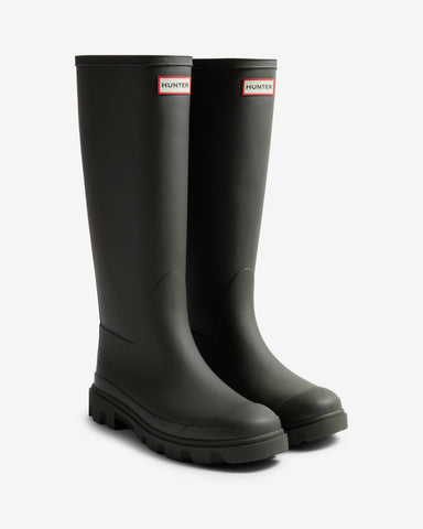 Unisex Dark Olive Downpour Tall Wellington Boot