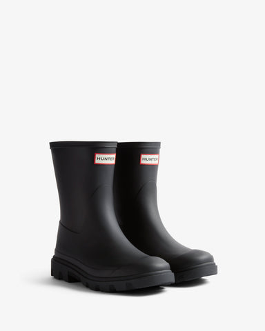 Unisex Black Downpour Short Wellington Boot