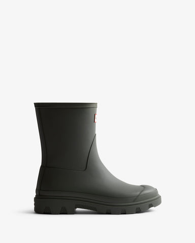 Unisex Dark Olive Downpour Short Wellington Boot