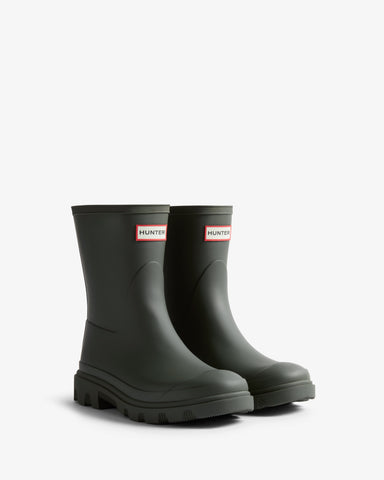 Unisex Dark Olive Downpour Short Wellington Boot