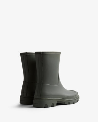 Unisex Dark Olive Downpour Short Wellington Boot